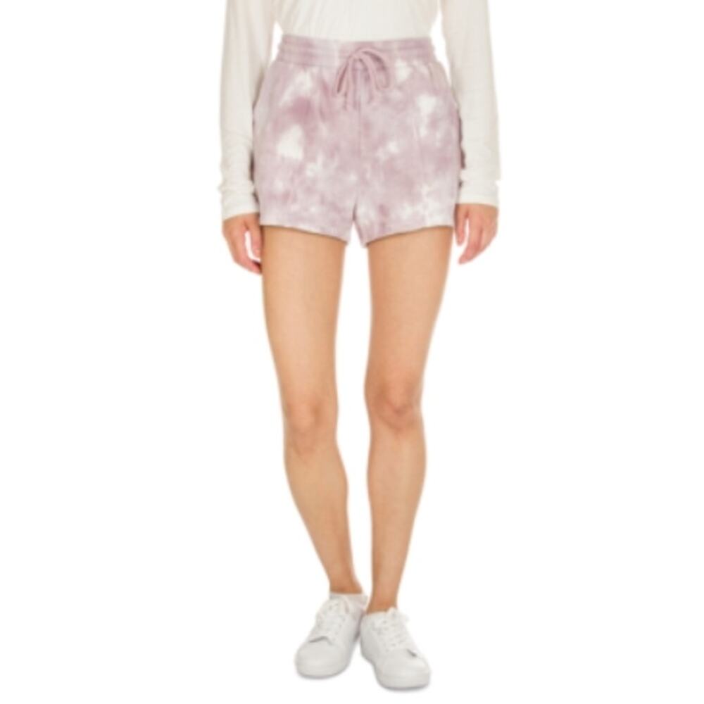Hippie Rose Mauve Sand Tie Dye Drawstring Pull On Sweat Shorts Junior Small NWT